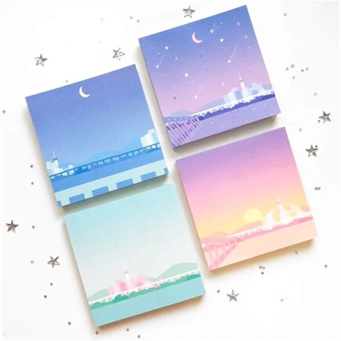 Wholesale custom cartoon colored to do list sticky note and cute memo pad for stationery