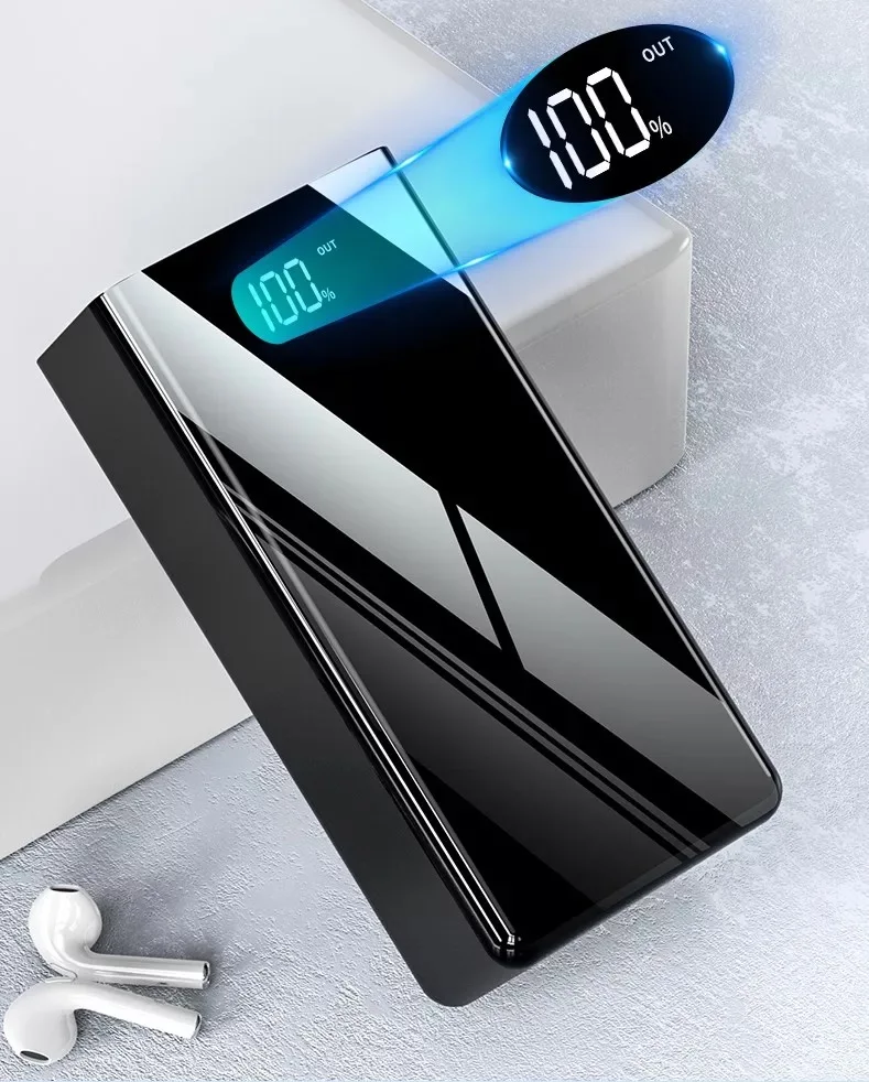 50000mAh Powerbank Larger Capacity Portable  Power Bank 50000 Mah Four Port Output Digital  Charger with LED Lights