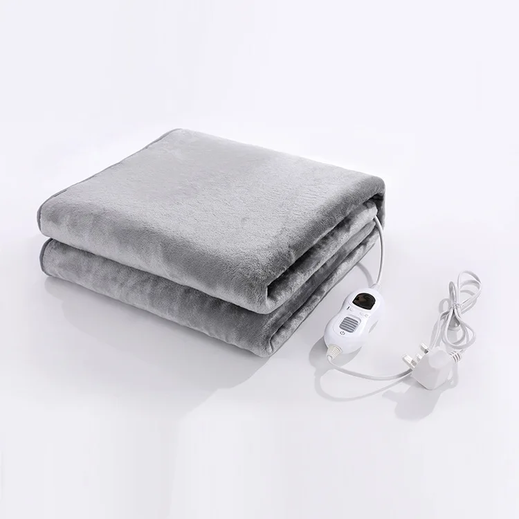 Custom Size Hot Selling Washable Warm Electric Heated Blanket Wearable Soft Plush Washable heated throw blanket