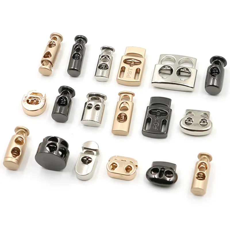 Дешевый вырезанный логотип с гравировкой, 2 отверстия, металлический шнур из цинкового сплава, пружинный переключатель, стопор для худи, шнурок, спортивная одежда