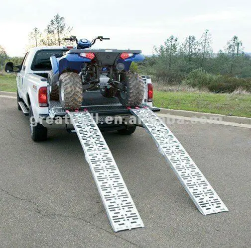 
Aluminum Heavy Duty Folding UTV Motorcycle Loading Ramp Maximum Capacity 1500lbs Per Pair 