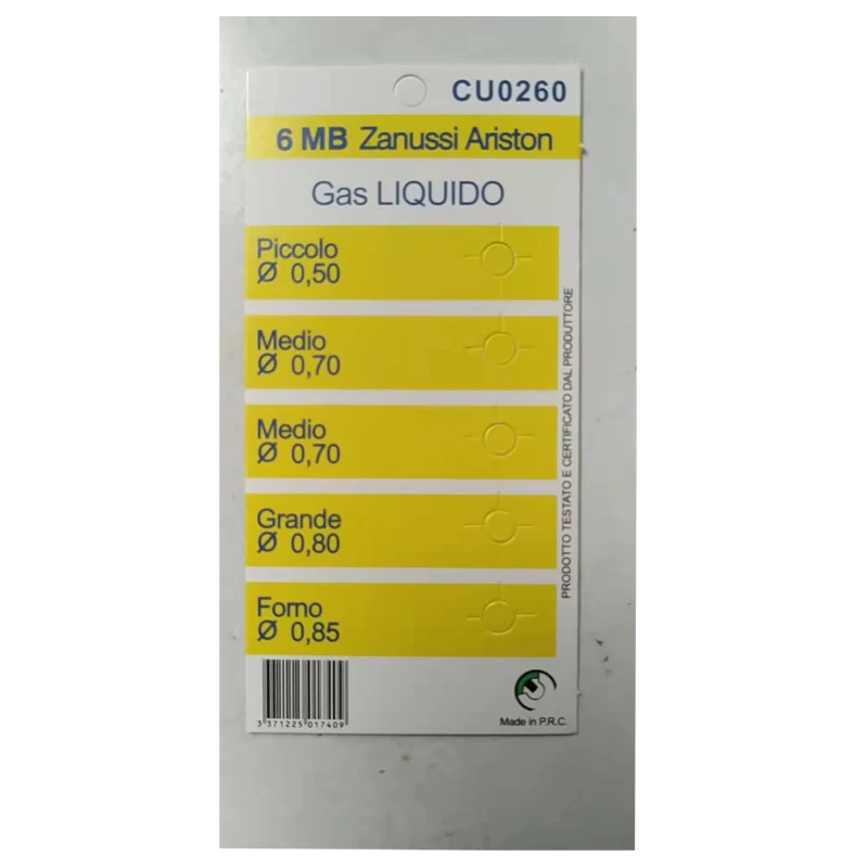 CU0260 латунный Газовый инжектор для духовки плиты газовая горелка латунная форсунка детали газовой горелки Форсунка