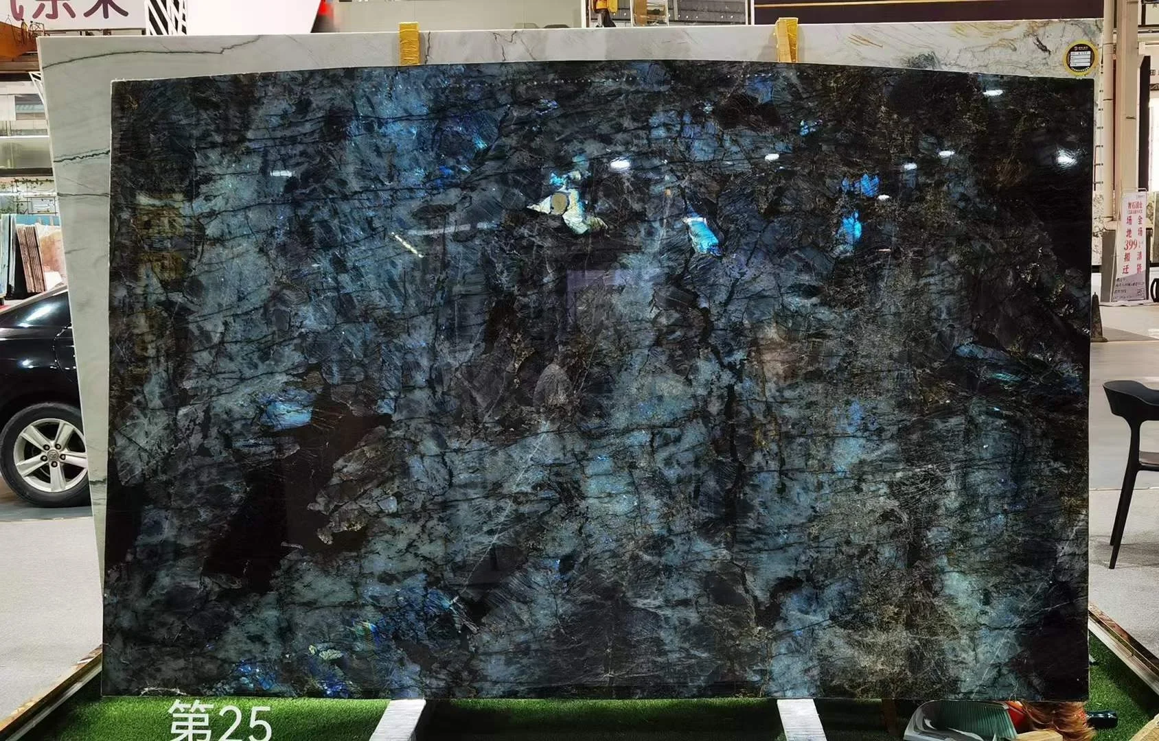 Luxury Stone blue marble tombstone blue bahia marble Decorative blue and silver marble pillow covers for sale