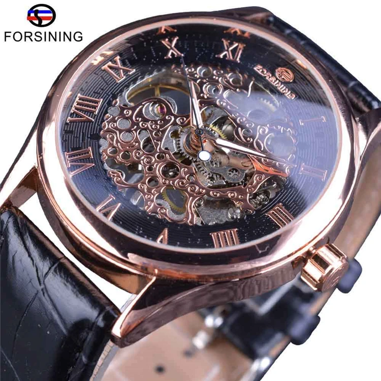  Часы наручные FORSINING GMT923 Мужские механические роскошные брендовые деловые с