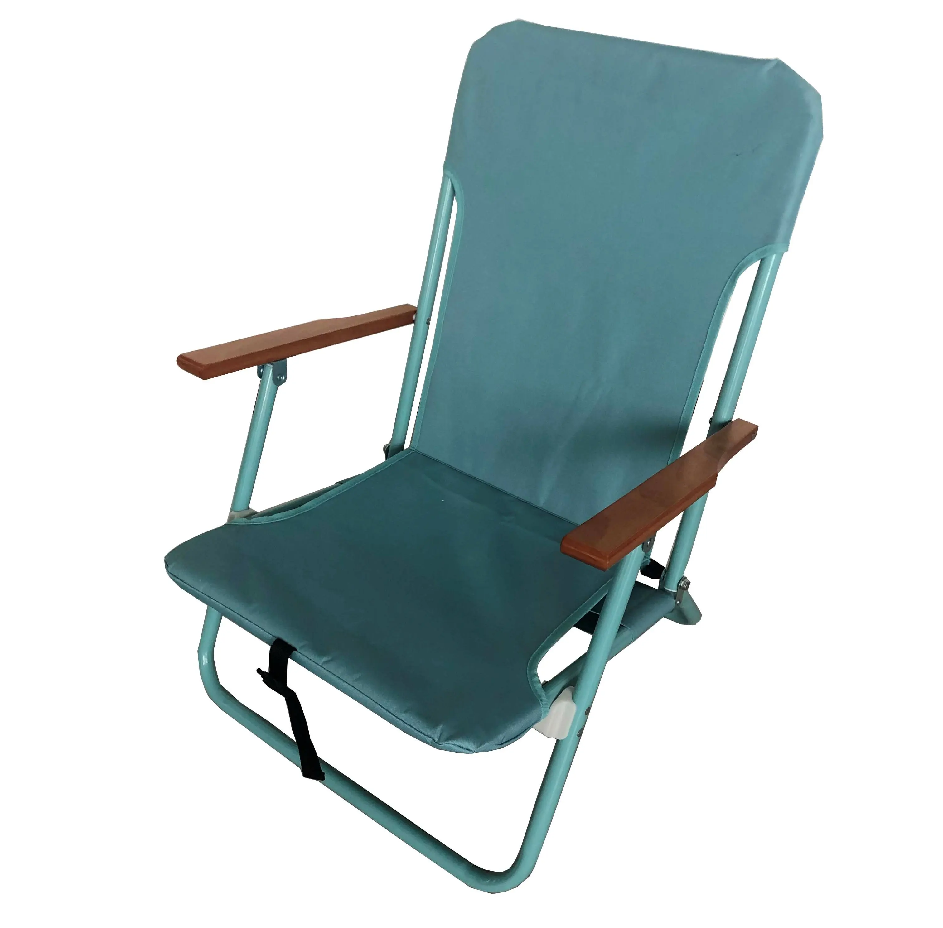 
durable backpack steel frame easy carry folding beach chairs outdoor picnic camping compact furniture with wood armrest 