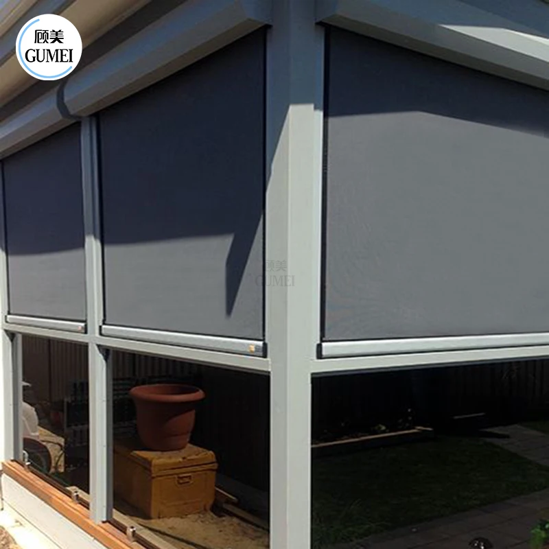 Factory Price Outdoor Waterproof Zip Track Shades Roller Blind