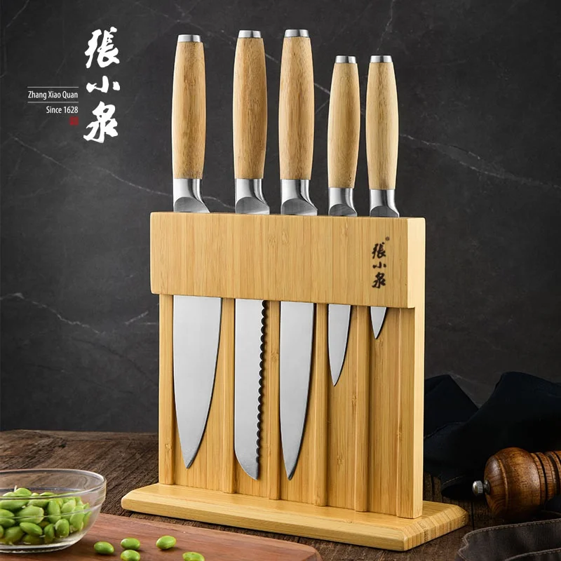 Carbonized treated bamboo handle kitchen knife 3Cr13 small paring knife