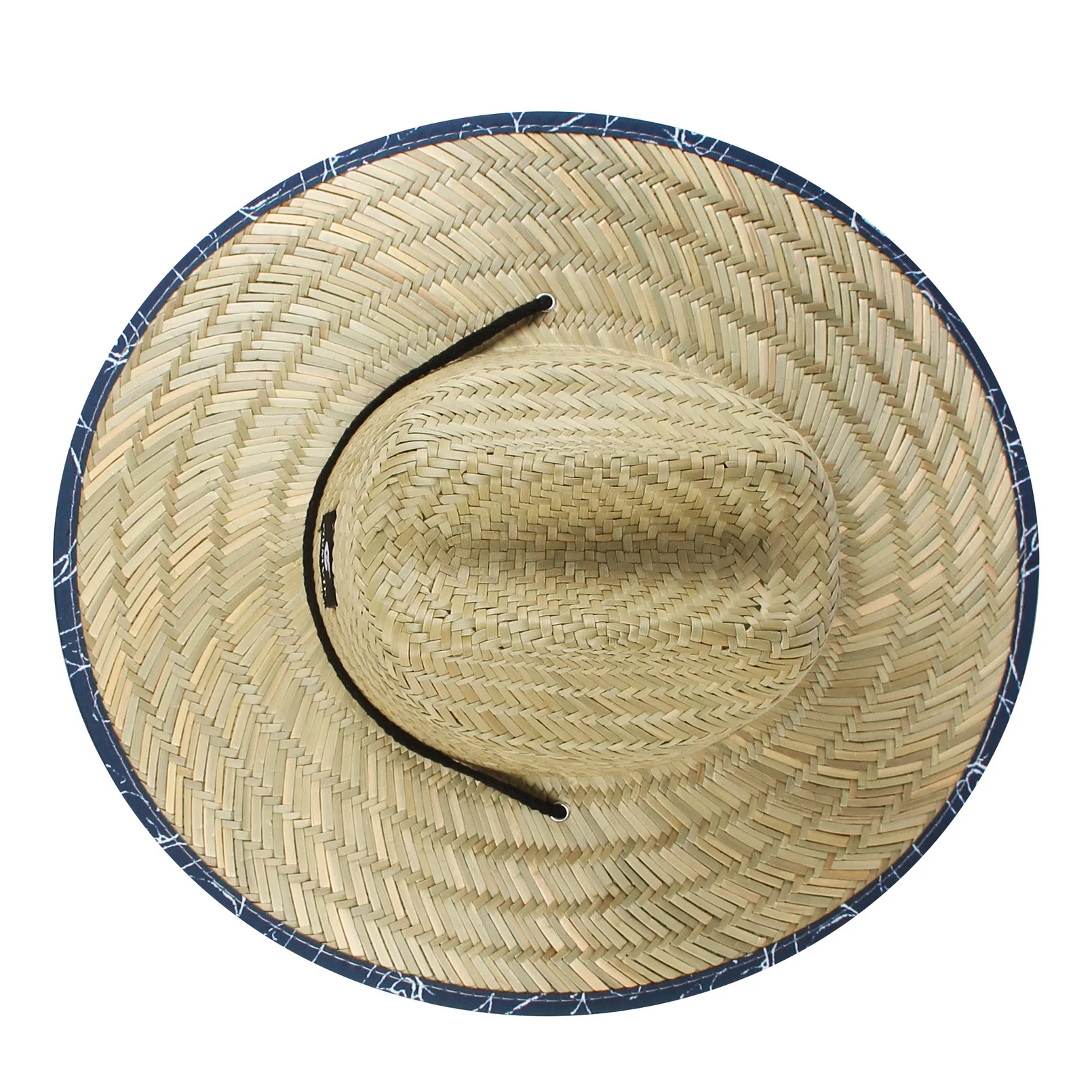 Hawaiian Hot Sale Crochet Hand Knitting Round Brim Lifeguard Sun Protective Beach Straw Hat