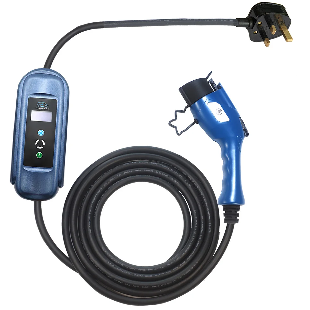 
16 А Регулируемый зарядный кабель режим 2 лучший домашний EVSE Уровень 2 Зарядка Тип 1 Ev зарядное устройство 