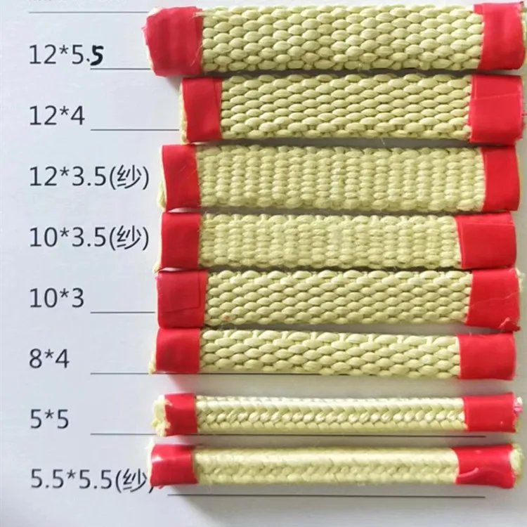 Heat Fire Resistant Flat Aramid Fiber Customized Braided Kevlar Ropes tempered glass machine roller rope