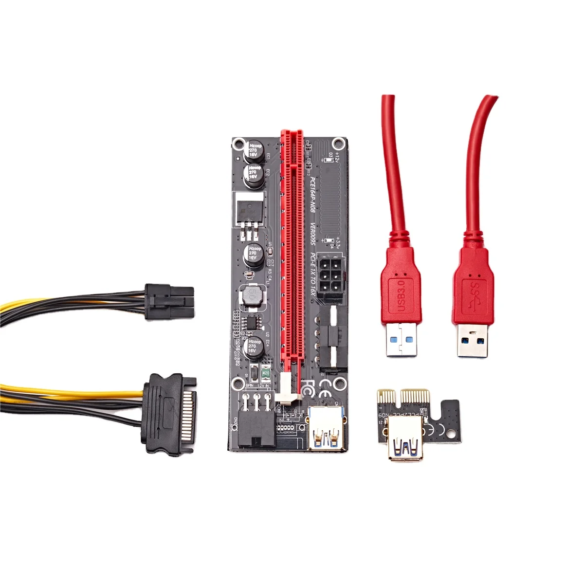 009S Райзер ver009s pci molex pci-e x16 pcie коннектор GPU адаптер карта