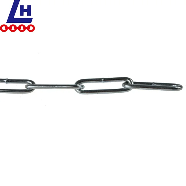 
 Factory DIN763  Din 766 Zinc Plated Steel Chain Welded Long Link Chain  Lifting Chain  