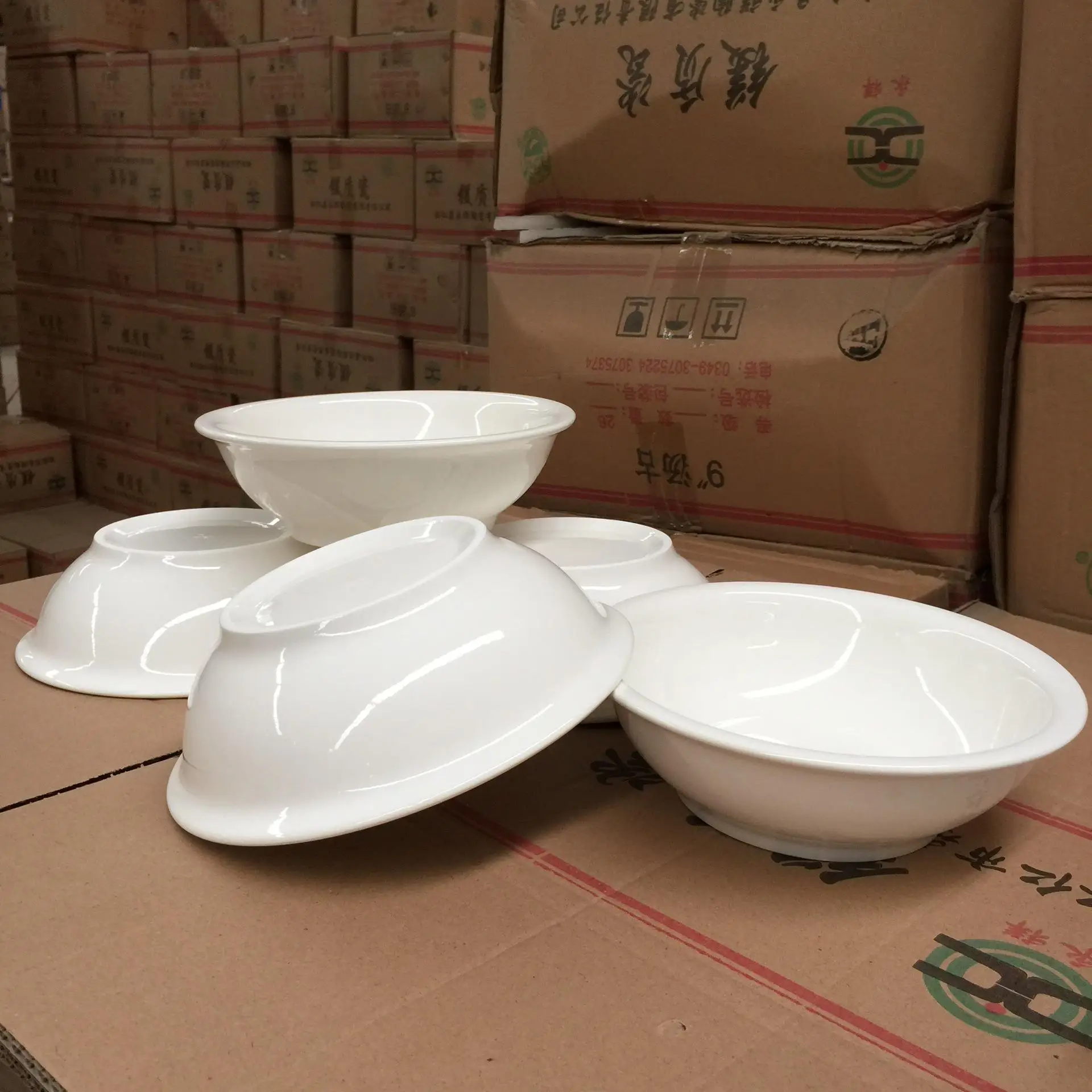 Оптовый Производитель поставщик 5 6 7 8 9 10 дюймов белая керамическая фарфоровая Салатница