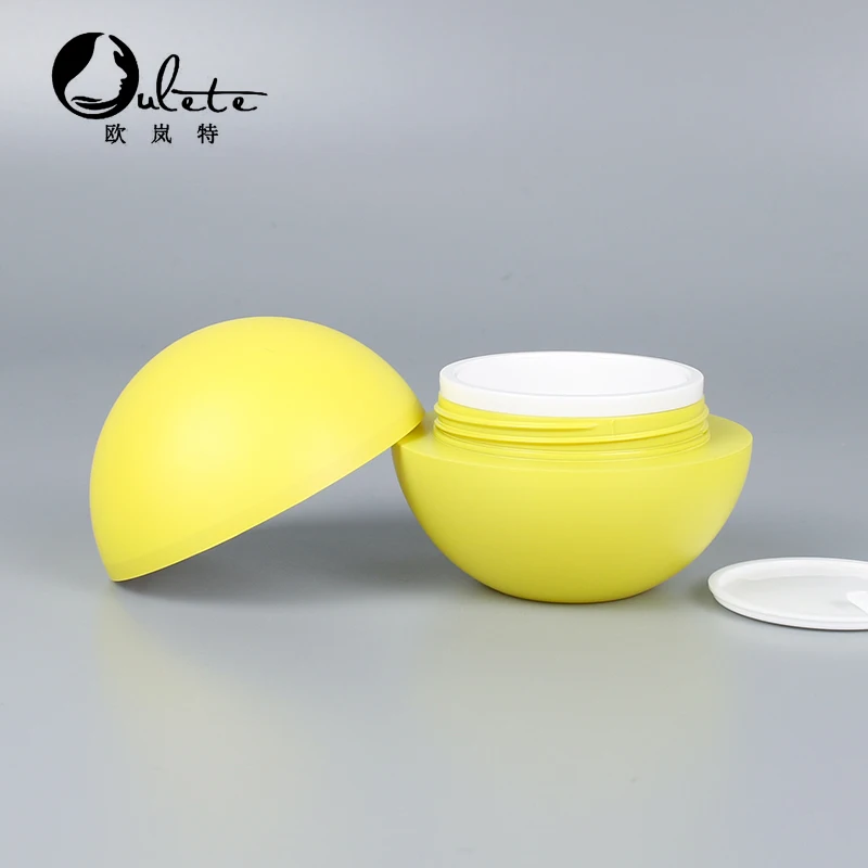 
10g 15g 30g 50g 100g matte finish plastic ball shape cosmetic cream jars body butter containers for skin care 