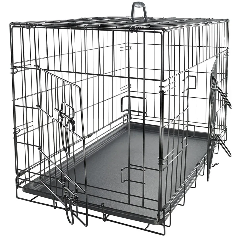 30 36 42 48 Inch Durable Metal Collapsible Foldable Dog Cage Big Size Folding Large Cheap Iron Pet Cages Dog Crate With Divider