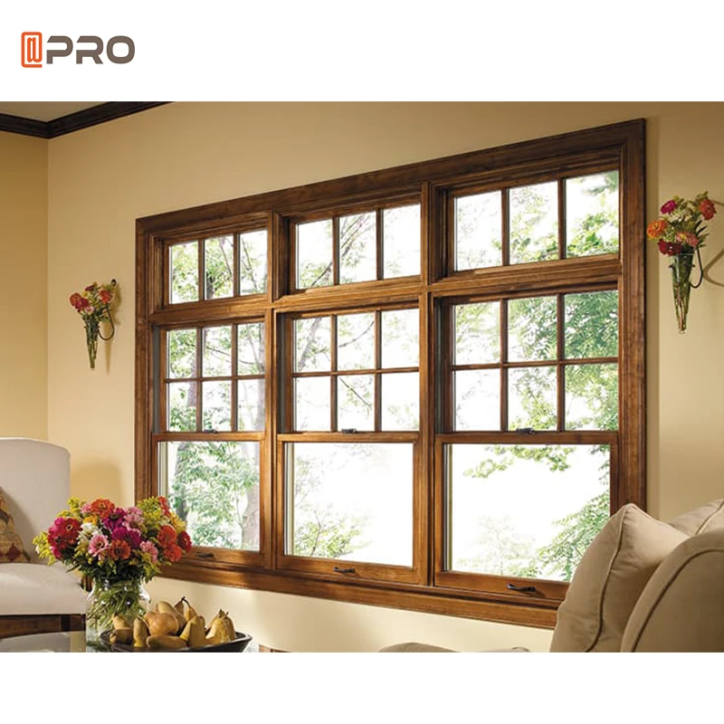 Aluminium Thermal Break Hurricane Soundproof Awning Windows Aluminum Glazed Kitchen Double Hung Sash Window