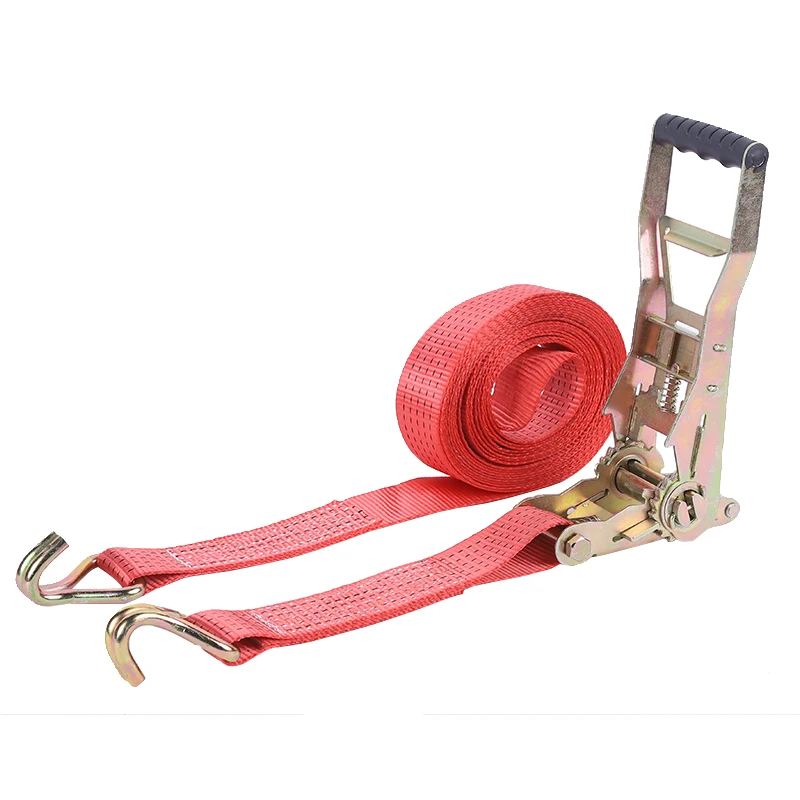 Custom Size Heavy Duty 2 Ton Ratchet Tie down Strap 50mm Cargo Lashing Car Hauler PE/GS Certified 10m Length for Cargo Control