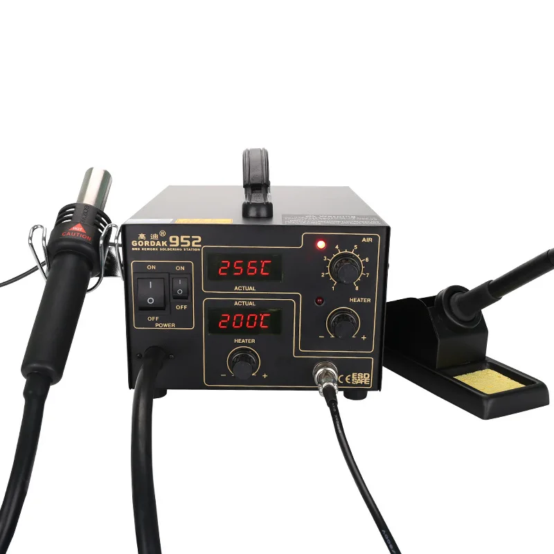 GD952A Desoldering Adjustable Analog Soldering Station SMD Rework Machine Hot Air Gun set Welding Repair tools