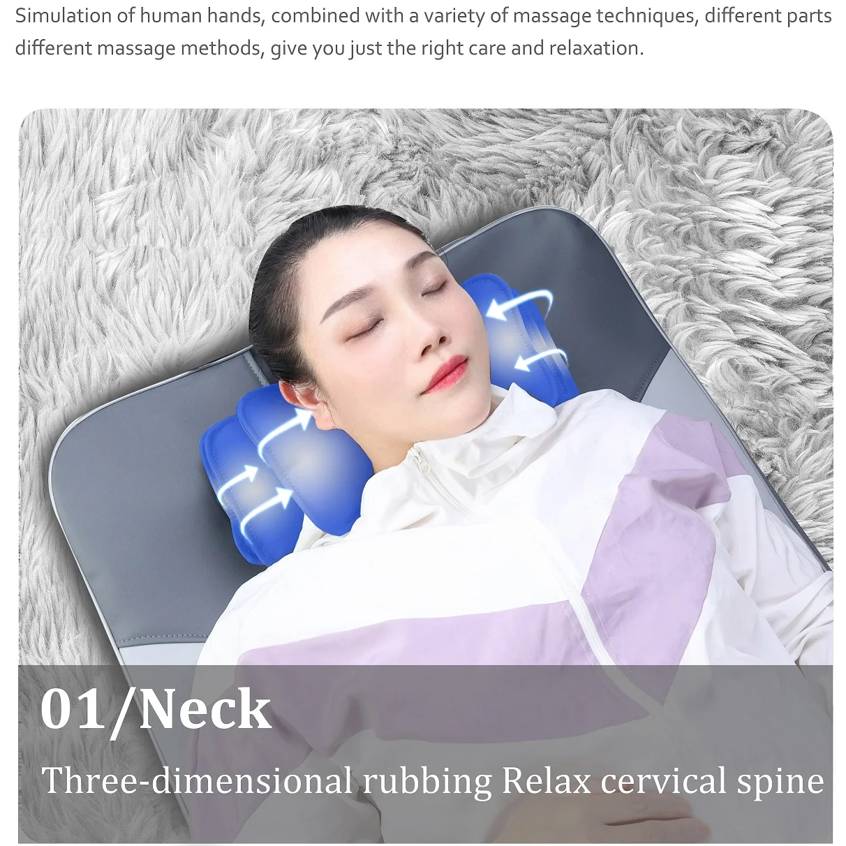 Foldable Electric Heat Stretching Queen Size Back Massage Mattress Stretching Yoga Mat  Pad Machine For Neck, Waist & Hips