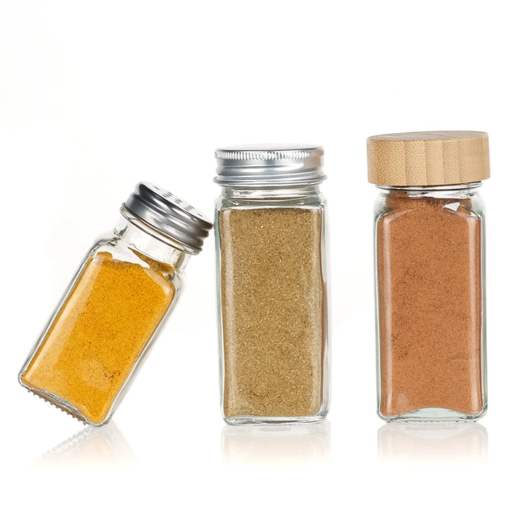 Wholesale 120ml Small Glass Bottle Silver Screw Cap Empty Jar Container Mini Spice Storage Jars Containers