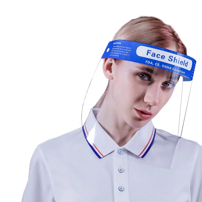 DAIERTA Manufacturer Wholesale Custom Safety Customized Clear Plastic Disposable Anti Fog Protective Full Face Face Shield