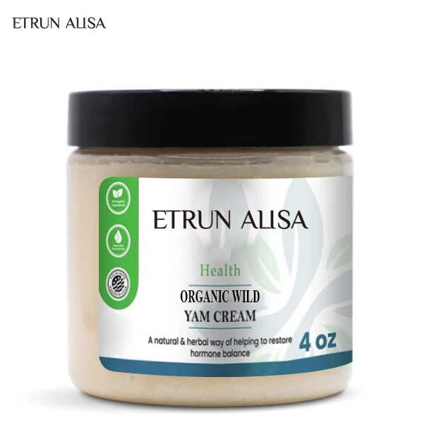 Etrun Private Label Organic Wild Yam Root Cream Hormonal Balancing Face and Body SPA Massage Cream