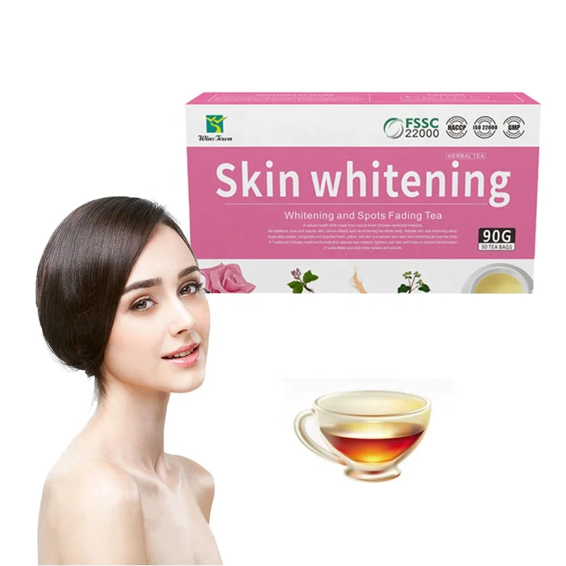 OEM Whitening tea skin glow Natural herbal spots fading lightening Care Detox beauty Skin whitening tea
