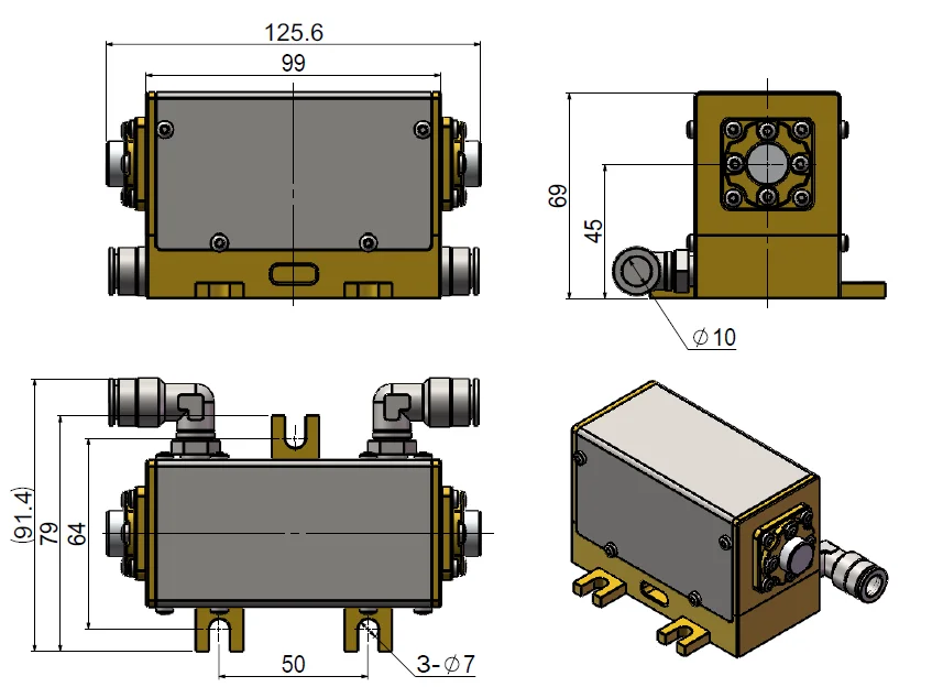 High power DPSS Laser module 75w for Diamond laser cutting