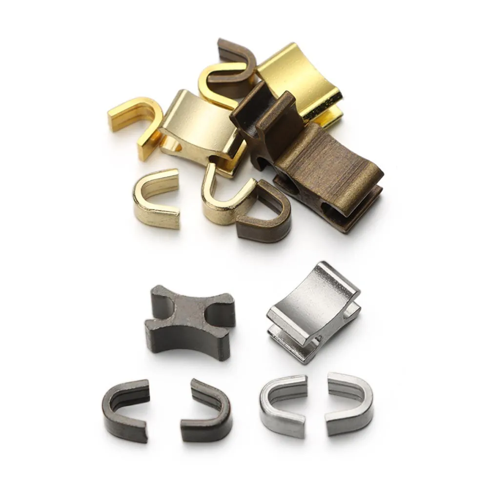 #3 #5 Brass zinc alloy European U H Shape Style Zipper ZIP pin and box Top down Stop Stopper for Garment