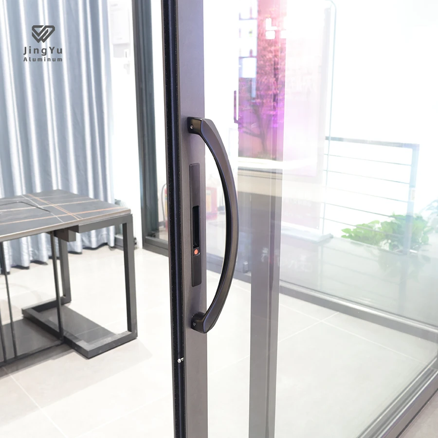 Residential House Commercial Heavy Duty Thermal Aluminum Alloy Frame Sliding Glass Doors For Interior