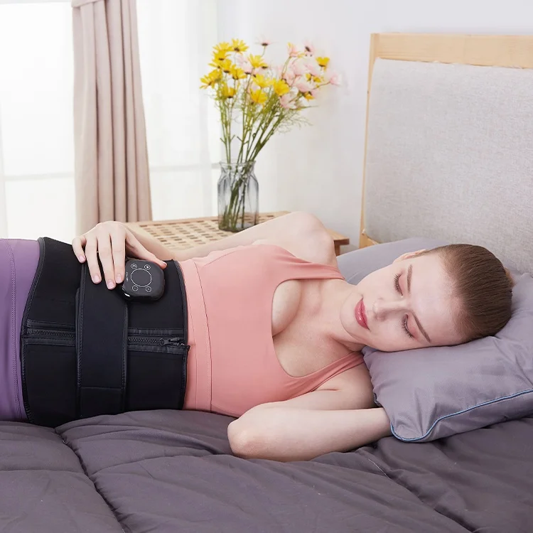 Vibro Rechargeable Massage Belt Vibrating Massager Electric Period Pain Relief Menstrual Belly Massage Belt For Weight Lose