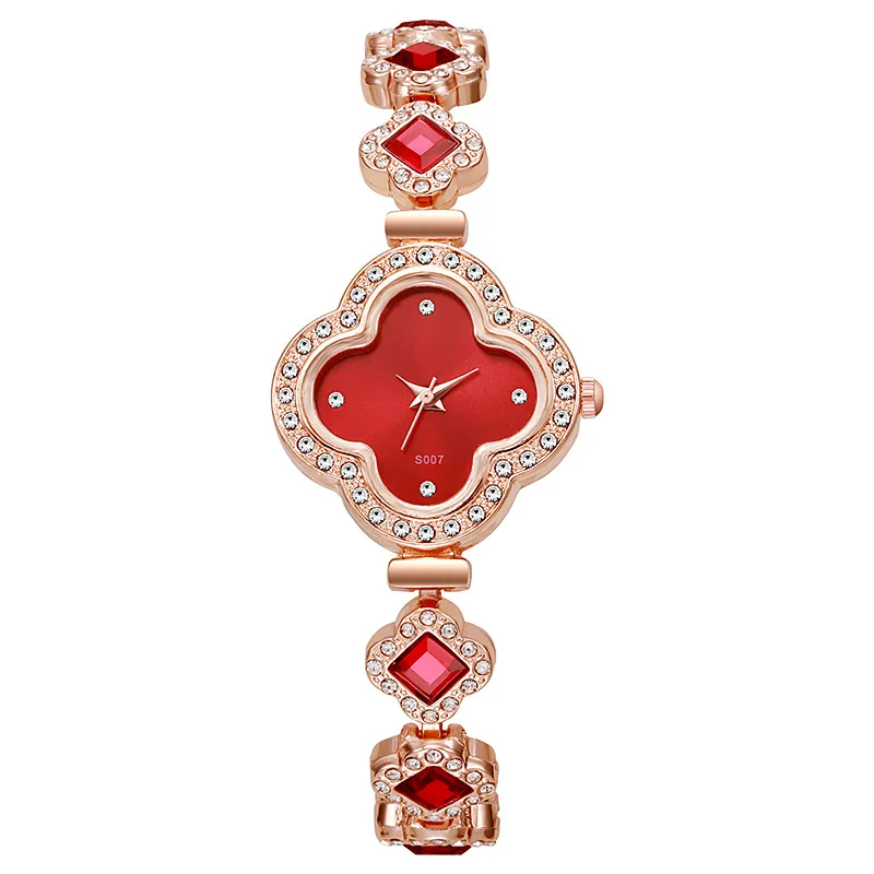 Hot Sale Lady Quartz Gift Watches Luxury Alloy Case And Bandl Watch Woman Wristband Unique Lady Girls Watch With Rhinestone