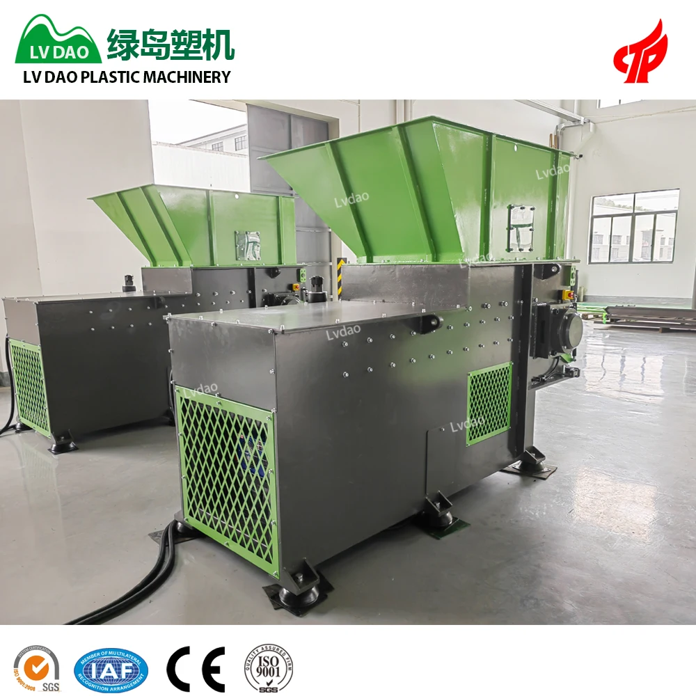 Lvdao factory heavy duty high capacity bag and plastic film shredder recycling machine PP PE