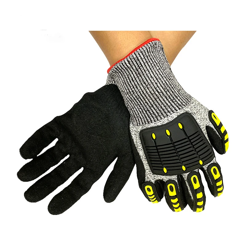 Amazon Hot Sale Custom Mechanic Gloves Working Impact Resistant Gloves TPR