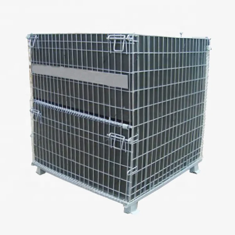 Китайский поставщик, недорогие логистические контейнеры для транспортировки, закрывающиеся ПЭТ, предварительно изготовленные металлические сетчатые контейнеры