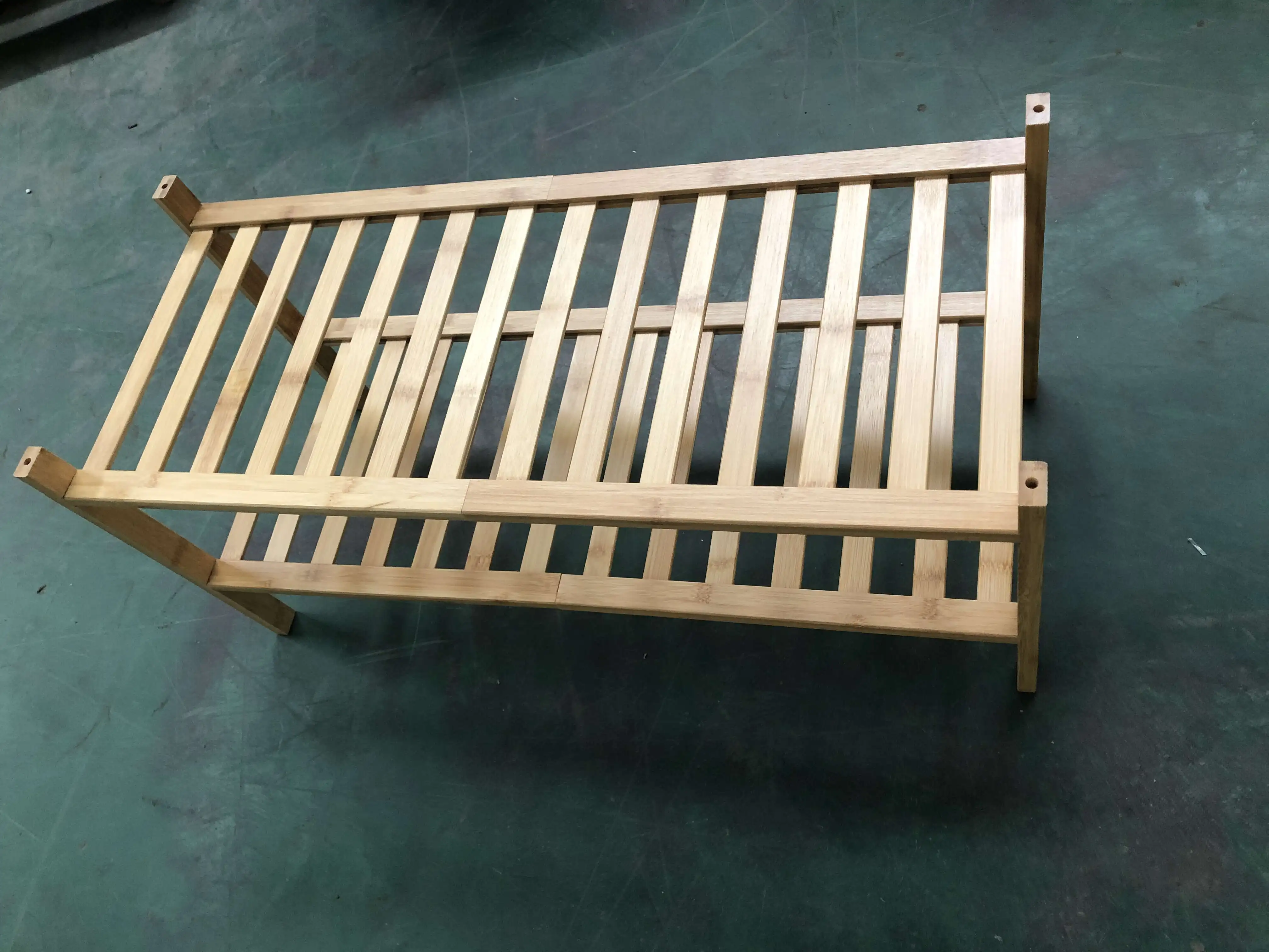 Poltranno Wooden Shoe Racks Storage Organizer Space Saving Shoe Shelf for Dorm Bedroom