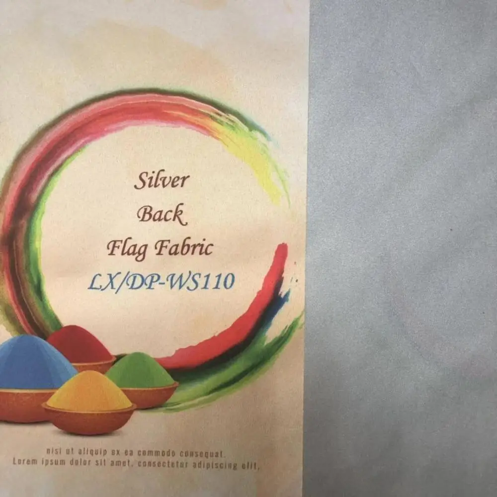 Double sided silver back Flag fabric 125gsm dye sublimation printing flags and banner