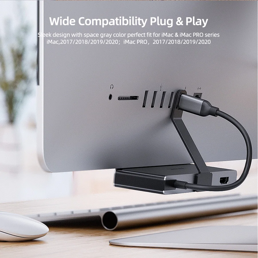 Plug and Play USB3.1 Type C Hub SD Card Reader Docking Station for iMac with High Speed Data Transfer 10Gbps