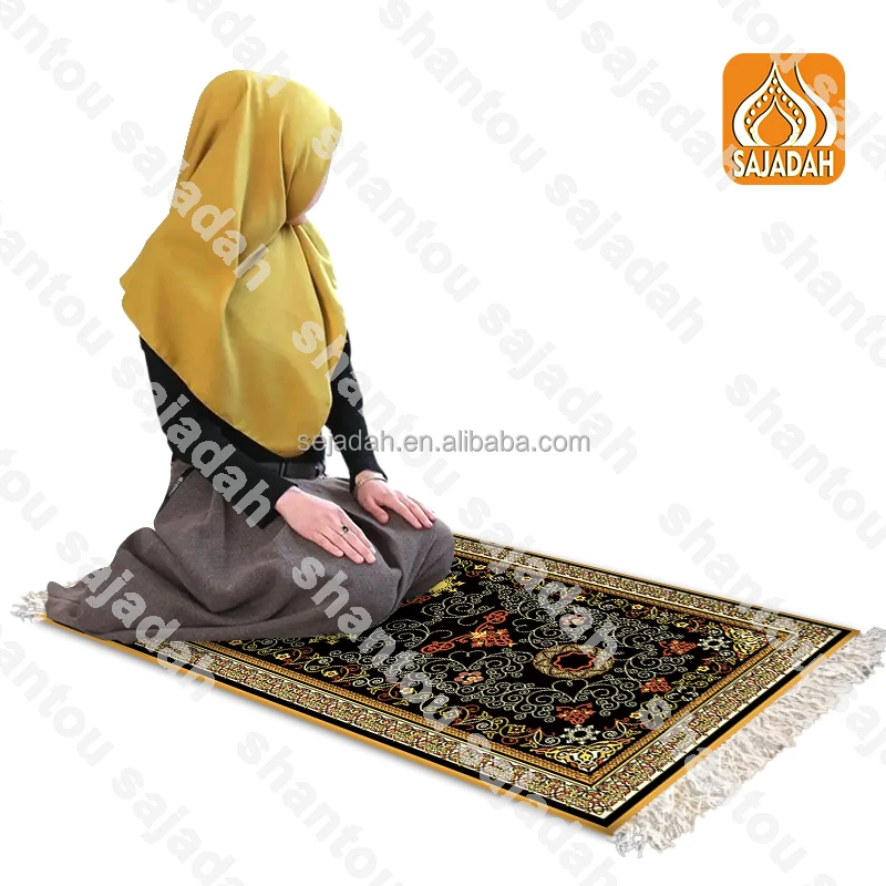 sz10sz68 Big discount islamic gift traditional prayer mat educational electronic prayer carpet sajadah thick prayer rug adult
