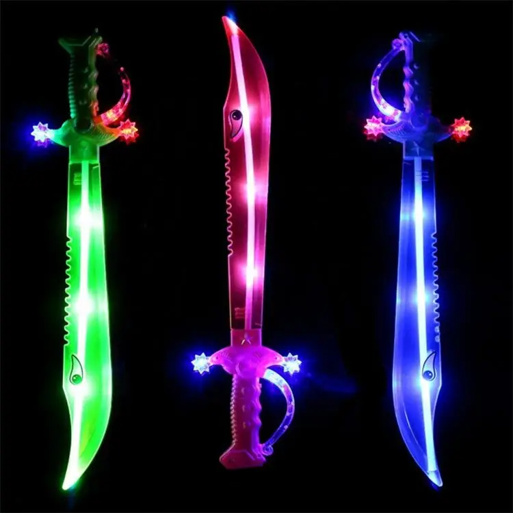 Art Creativity Light up Shark Sword toy with LED lights Party game promotion product for kids boys girls