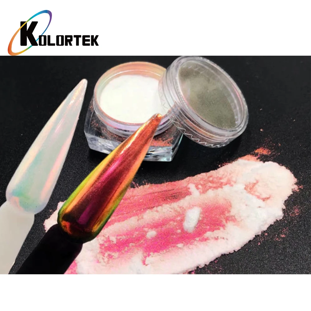 Kolortek Multicoloured New Trend Fairy Nail Glitter Aurora Chameleon Chrome Powder