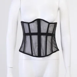 Fashion Ladies Slim Waist Corset nude womens Mesh bone corset Breathable Chest support Sexy under bust corset wholesale