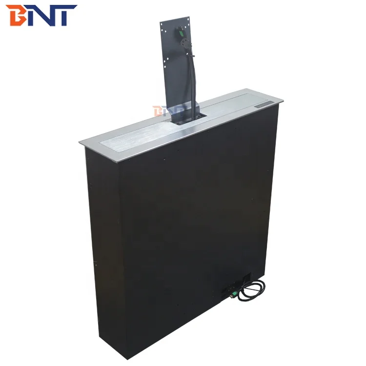 Smart lifting mechanism conference desk motorized computer monitor lift