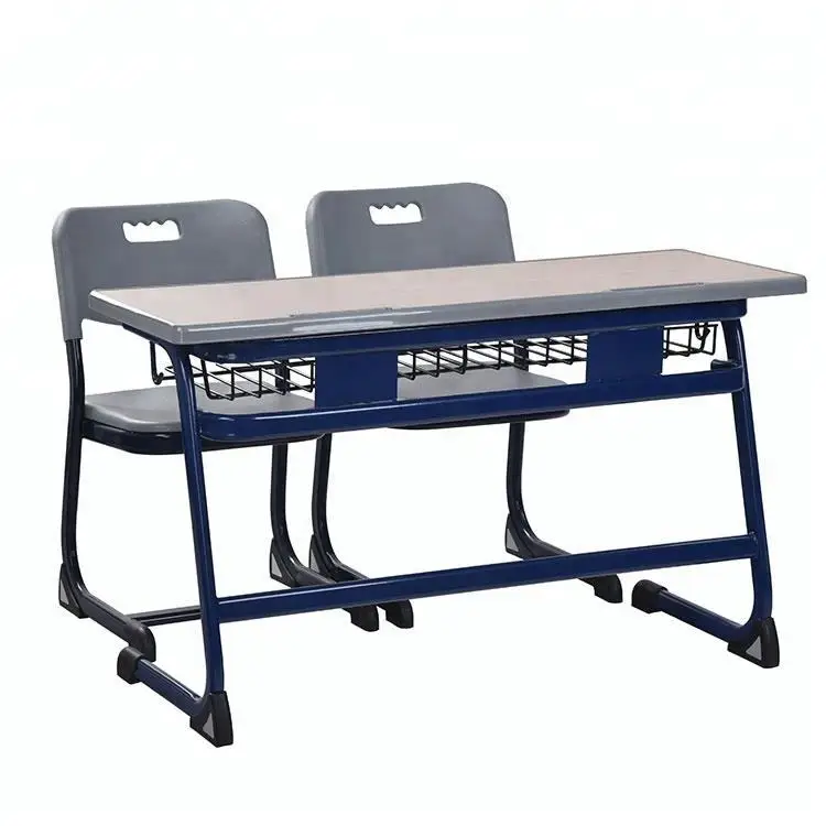 School classroom double Student Desk and Chair Adjustable two seaters chair and Desk set Modern Furniture  School Furniture