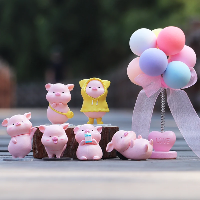 Mini Candy Color Balloons with 3M glue Vehicles Interior Accessories DIY Fairy Garden Miniature Home Decor