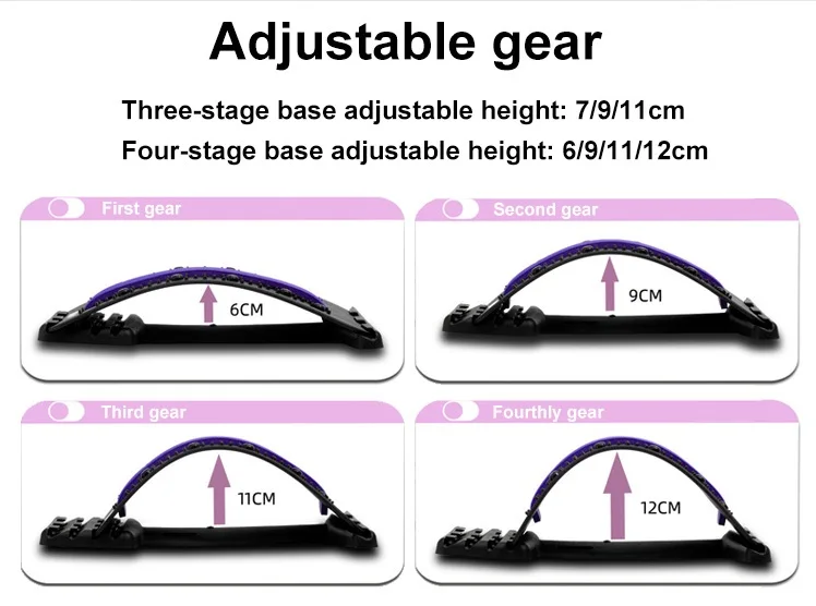 Portable cervical lumbar bone brace device arched therapy massager lower back cracker stretcher
