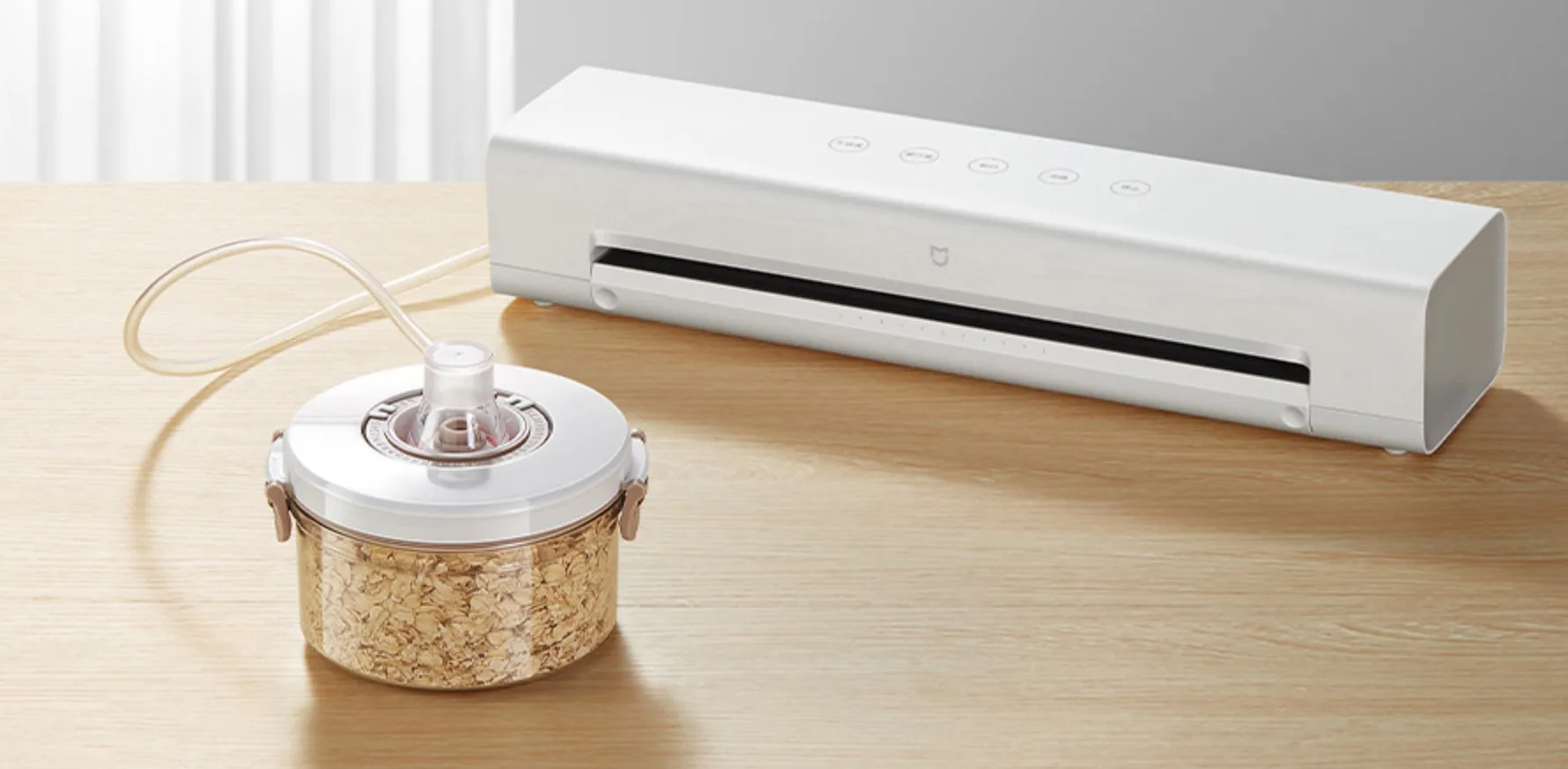 Mijia Food Vacuum Sealer Kitchen Packer Vacuum Sealer Packing Sealing Machine  with 10pcs Vacuum Bag for Food Saver