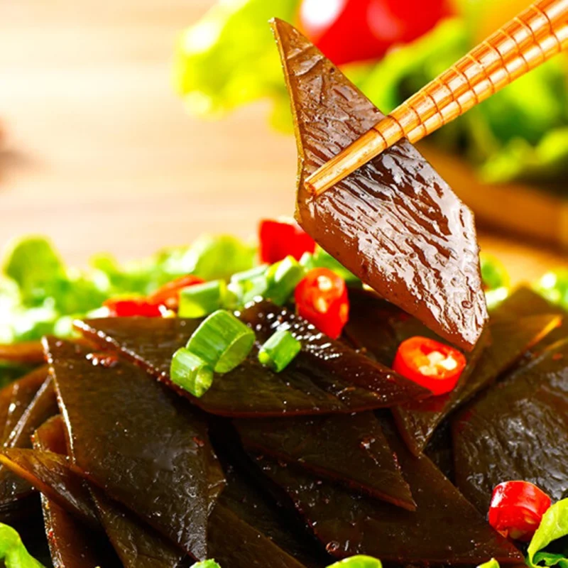 Готовый к употреблению китайский пищевой Снэк Sea Kombu 350 г, мягкий острый кислый ламинарь, японская маринованная водоросль, водоросли, водоросли