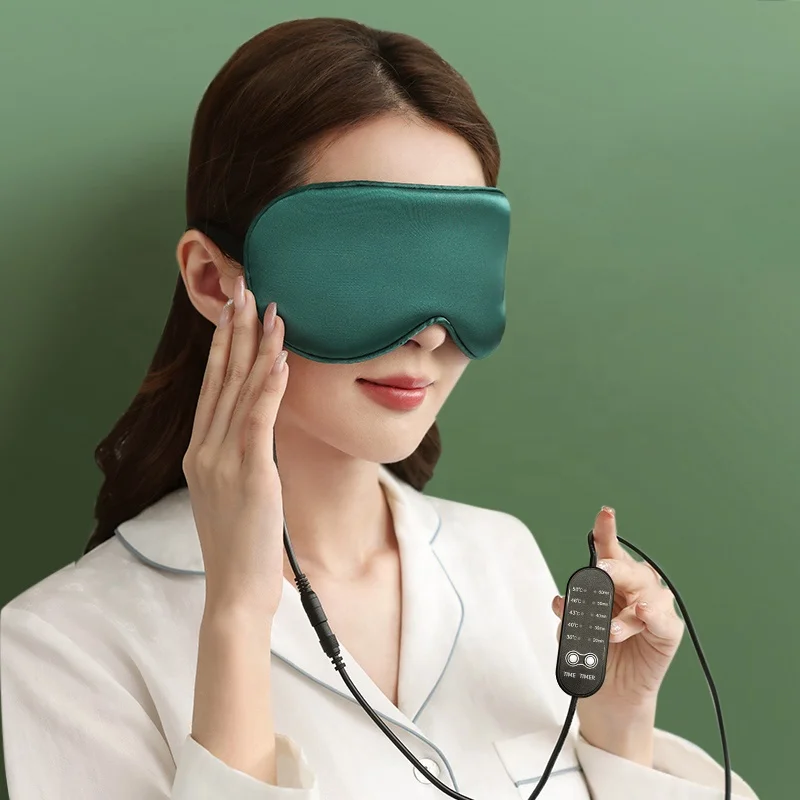 Factory Wholesale Silk USB Temperature-Controlled Eye Mask Nap Mask Heating Eye Mask For Sleep
