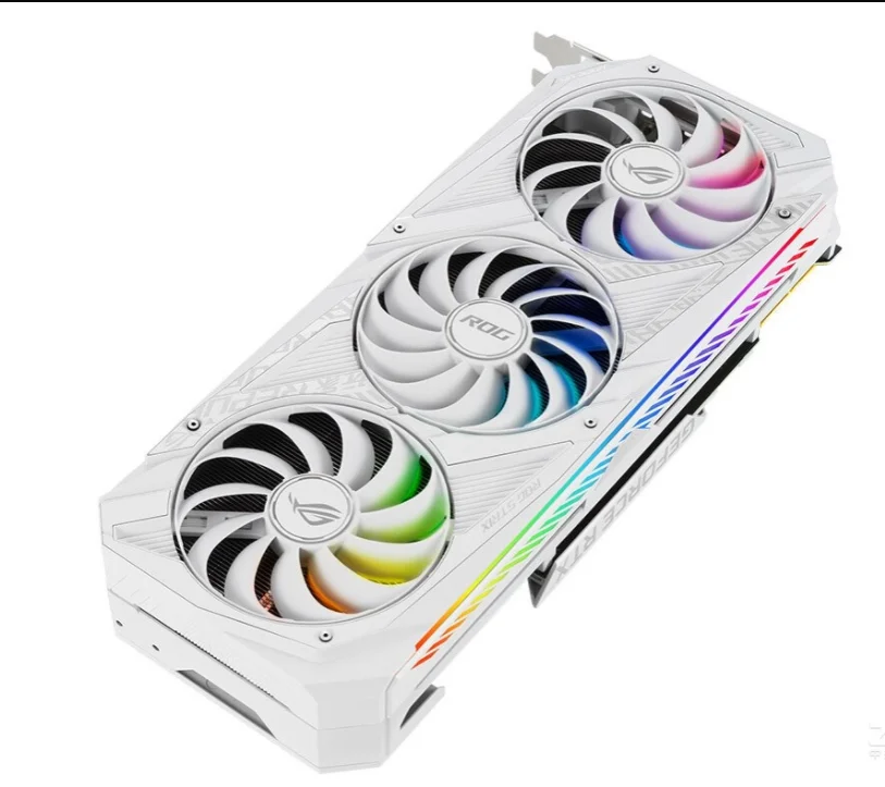 
nVidia Geforce 24GB RTX 3090 O24G Strix White New Arrival for Gaming Mining Rig Graphic Card Hot Seling PC GPU with GDDR6X 